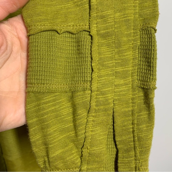 Neon Buddha cowl neck chartreuse green long sleeve waffle knit boho tunic S - Picture 8 of 8